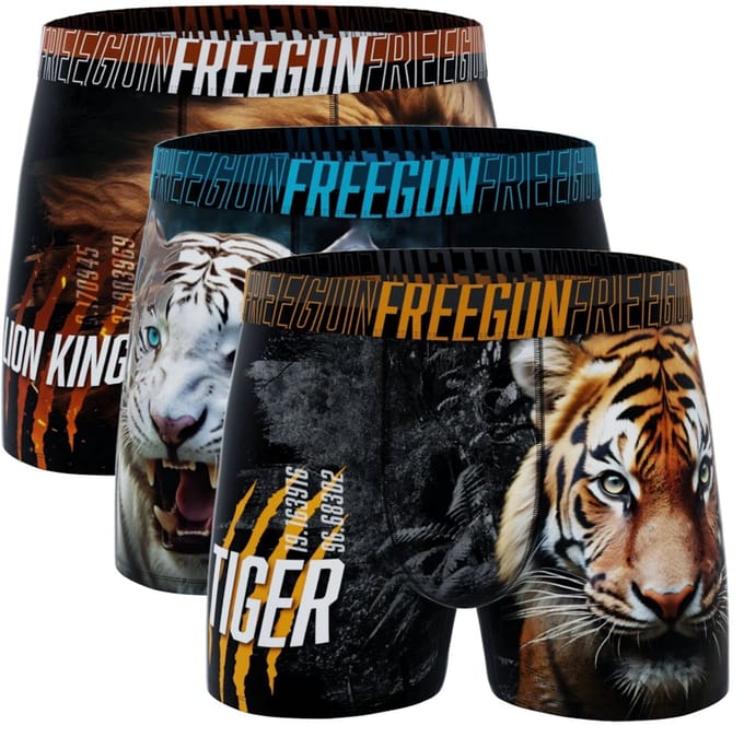Freegun jongens boxershorts - microvezel - 3-pack - maat 164/176 - Wild