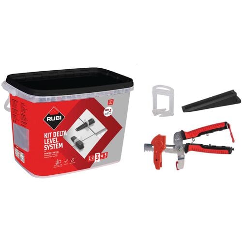 Rubi Delta Levelling Starterskit 1 mm (100 clips + 100 keggen)- tegeldikte 3-13 mm