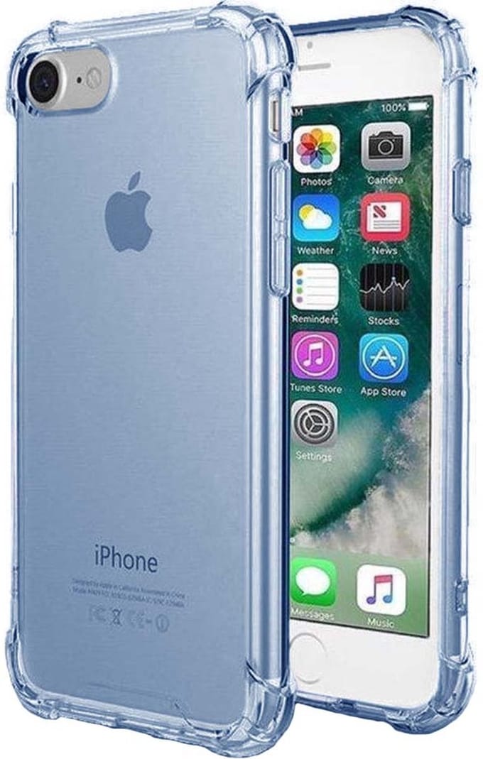 Smartphonica iPhone 6/6s Plus transparant siliconen hoesje - Blauw geschikt voor iPhone 6/6s Plus