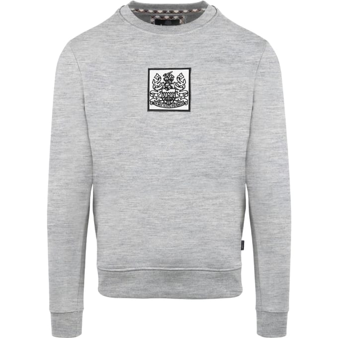 Aquascutum Heren geribbeld sweatshirt (Grijs)