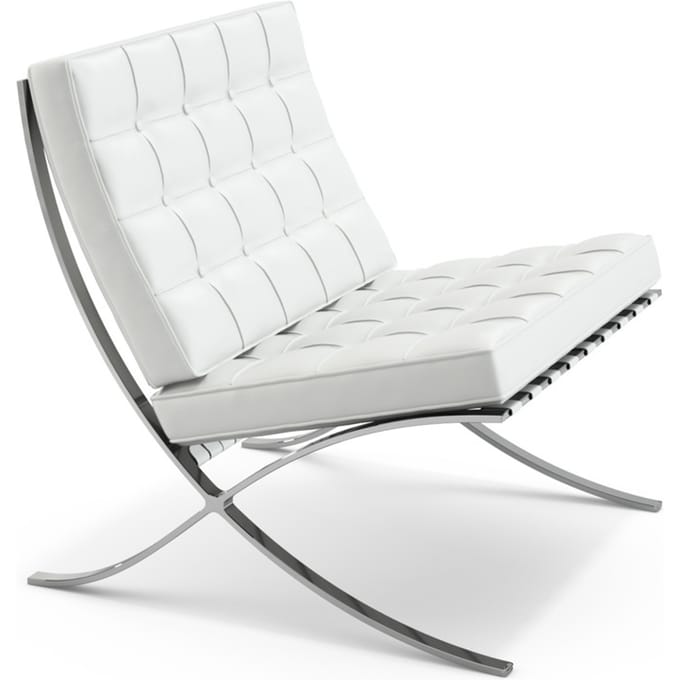 Knoll International - Mies van der Rohe Barcelona Fauteuil - Volo White - wit - Relax