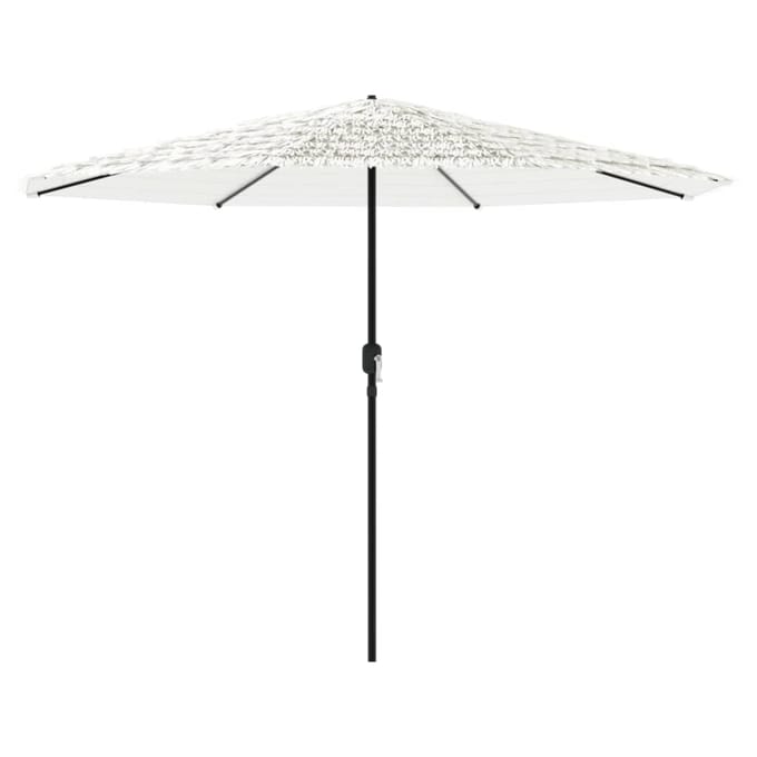 vidaXL - Parasol - met - stalen - paal - 324x324x247 - cm - wit