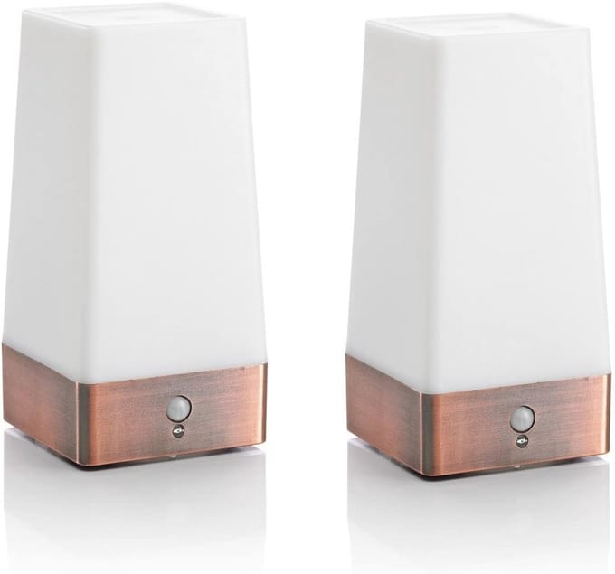 Draadloze PIR Bewegingssensor Tafellamp LED Nachtlampje - 2 Pack