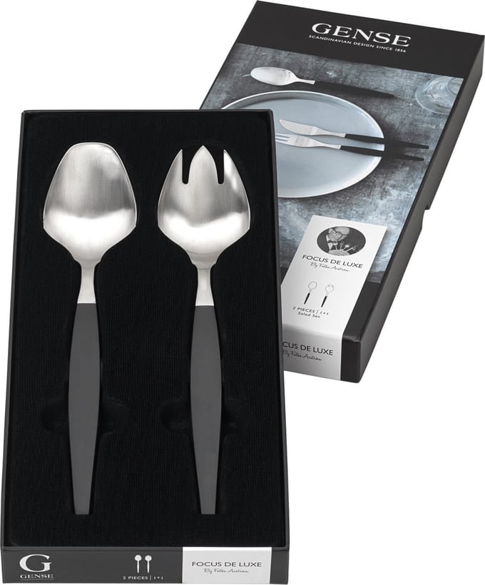 Gense Focus de Luxe Slabestek 26,8 cm Zwart/Mat staal