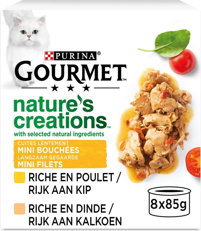 6x Gourmet - nature's creations - kip - 8x85g