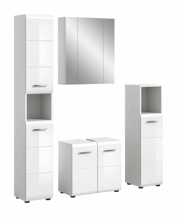 IJs badkamercombinatie wit hoogglans MDF TZ wit NB - 30x150x185cm