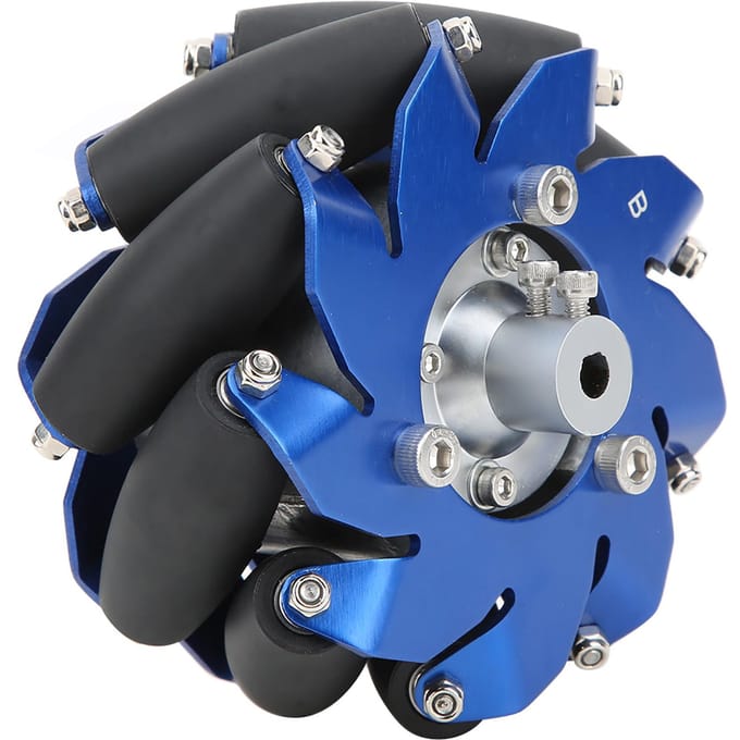 4in Mecanumwiel Links Aluminium met TPU Rubber Rollen Industriële Robot Accessoires