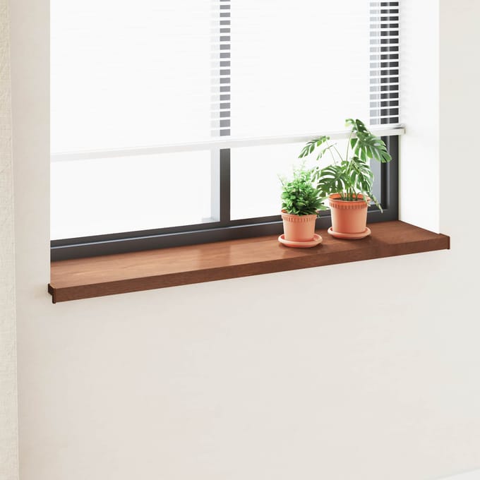 vidaXL - Raamdorpel - Bruin - hout - 120 - x - 30 - x - 4,5 - cm - PVC
