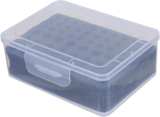 Batterij Opbergdoos - Batterijhouder Organizer - Batterijen Sorteren - Transparant Deksel - 165 x 12 x 6 cm - Transparant