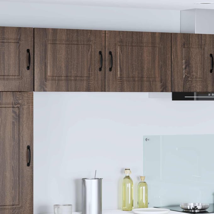 vidaXL - Vaatwasserpaneel - Kalmar - 2 - st - Bruin - Eiken - Bewerkt - hout