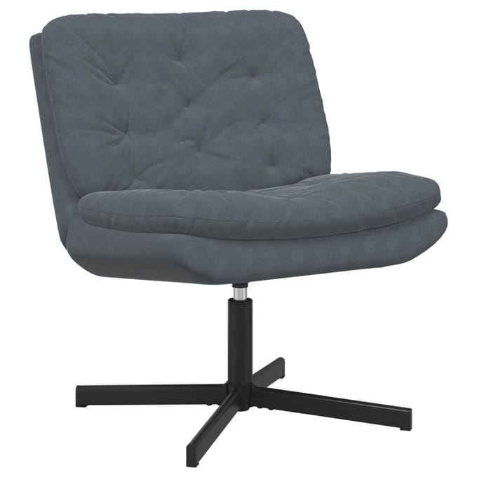 vidaXL - Draaiende - Relaxstoel - Donkergrijs - 63 - x - 75 - x - 76 - cm - Fluweel