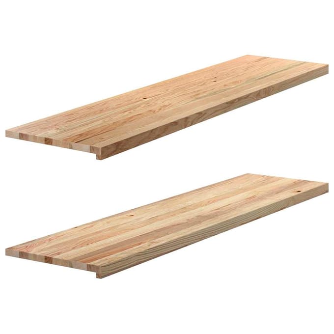 vidaXL - Vensterbanken - 2 - st - onbehandeld - 160x40x2 - cm - massief - eikenhout