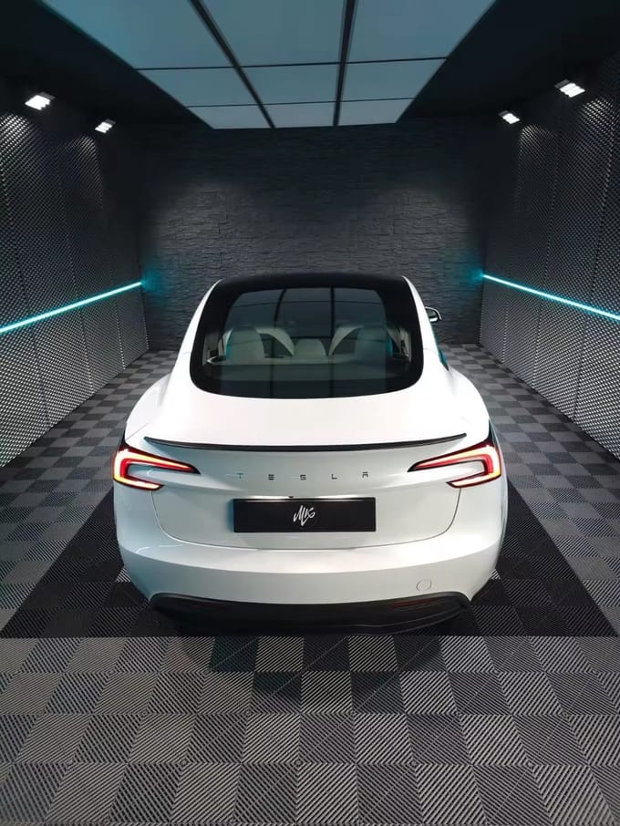 Tesla Model 3 Highland Performance Spoiler Achterklep Mat Carbon Accessoires Nederland België