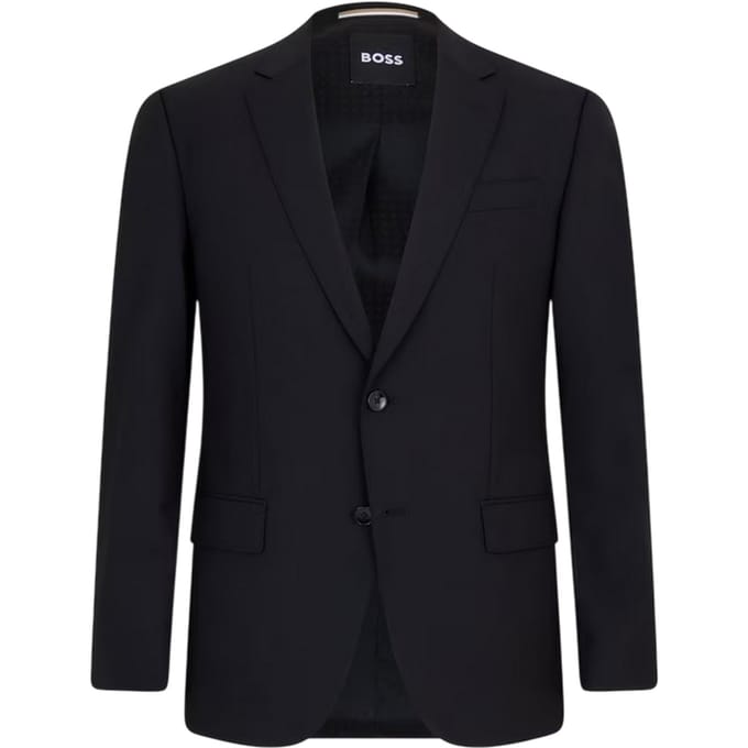 Boss Heren Colbert met Revers (Zwart)