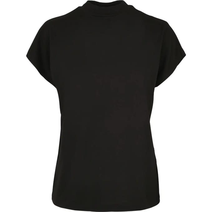 Urban Classics - Oversized Cut On Sleeve Viscose Dames T-shirt - S - Zwart