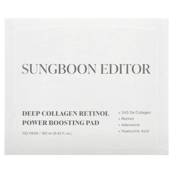 SUNGBOON EDITOR - Deep Collagen Retinol Power Boosting Pad 100 pads