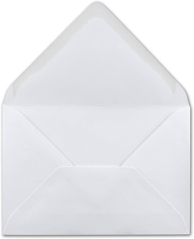 100x DIN C6 Enveloppen Wit 114x162mm Zelfklevend | Steekflap Kwaliteitspapier 80g/m²