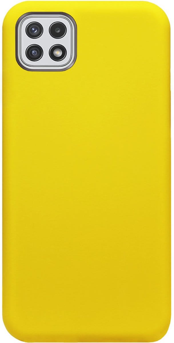 ADEL Siliconen Back Cover Softcase Hoesje Geschikt voor Samsung Galaxy A22 (5G) - Geel
