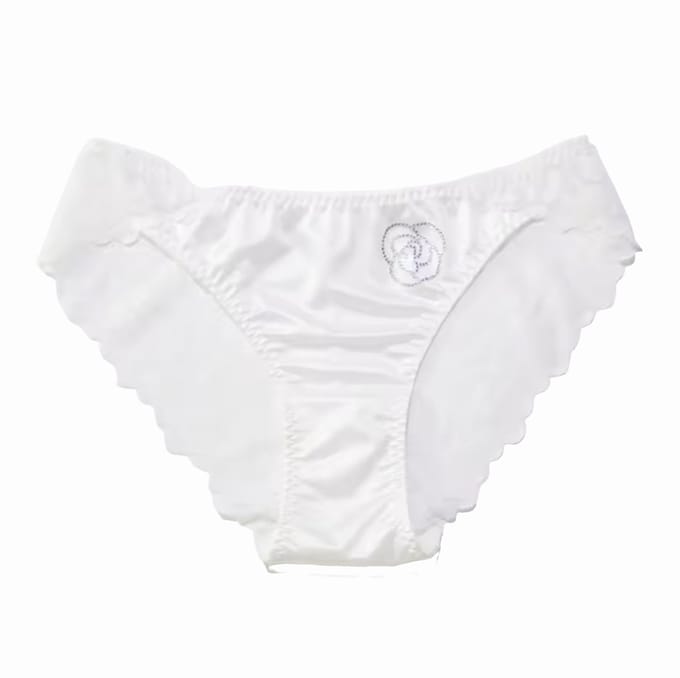 Satijnen Slip Dames - Sexy - Wit - Ondergoed - String - Lingerie - Maat L/XL