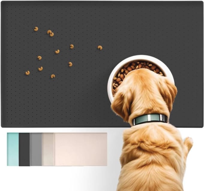 Antislip honden- en kattenvoermat, 100% waterdicht, ideaal tegen morsen