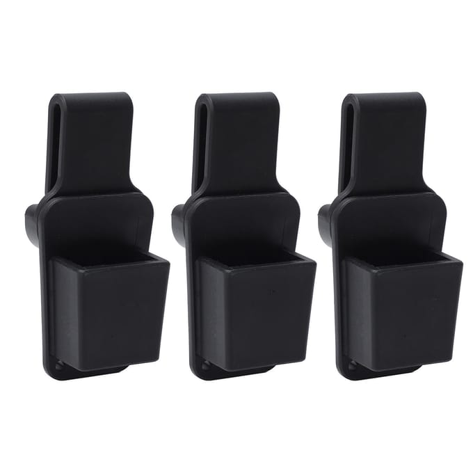 3 STKS Sleutelopbergriemhaak Multifunctioneel Draagbaar Roterend Gereedschapsriem Ophangrek black