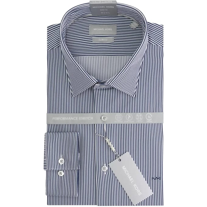 Slim gestreepte shirt Michael Kors Perform Stretch