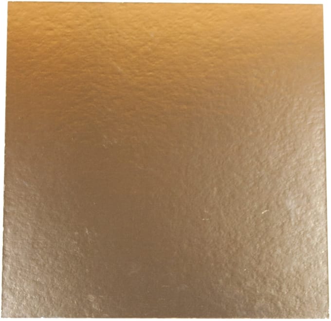 Taartkarton Vierkant Goud/Zwart 32x32cm 5st.