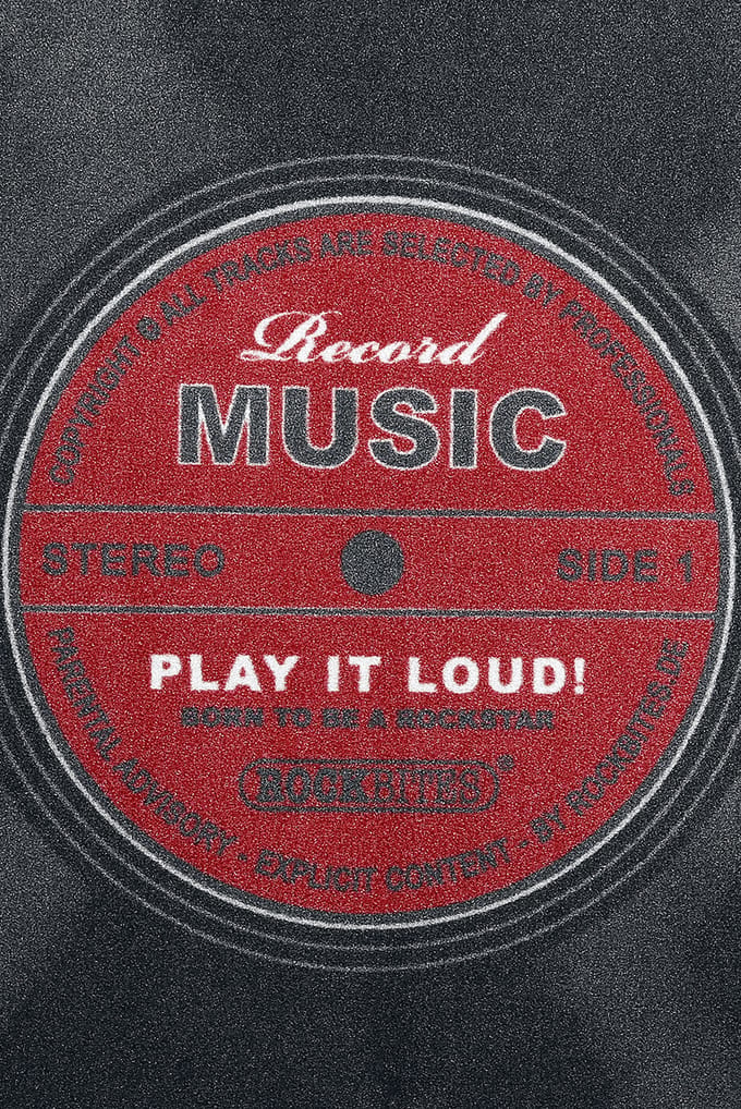 Record Music Vloerkleed - voor Geen - zwart-rood