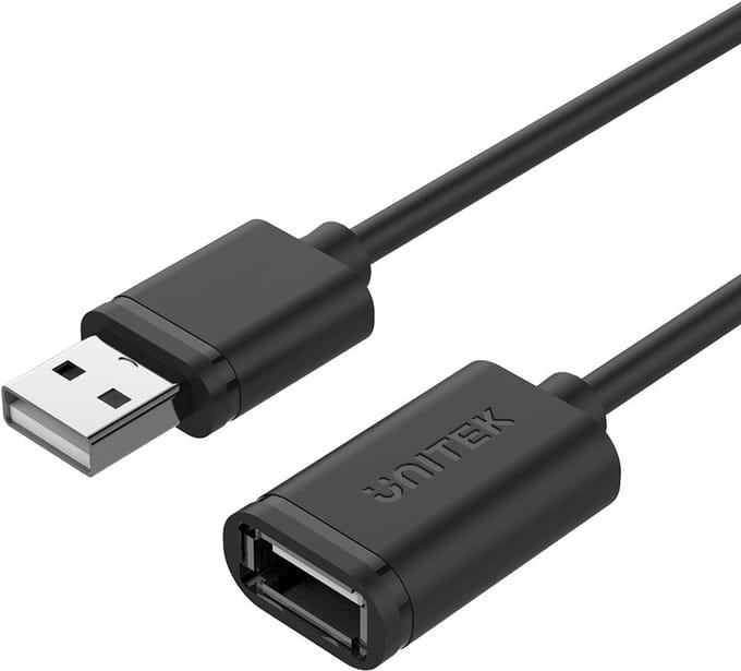 Unitek Usb-Verlengkabel Usb 2.0 Am Af Voor Computer, Laptop En Andere Apparaten 3M