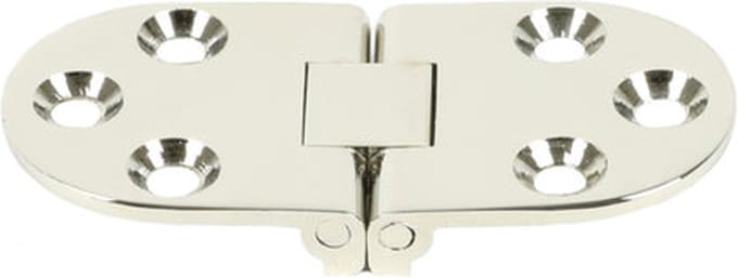 Tafelbladscharnier Vernikkeld Verchroomd 65 x 30 mm