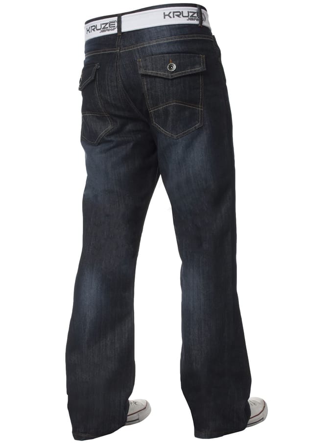 Kruze Heren Bootcut Denim Jeans