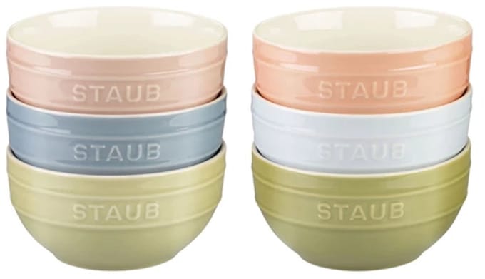 Staub Ceramic Macaron bowl 14cm set van 6