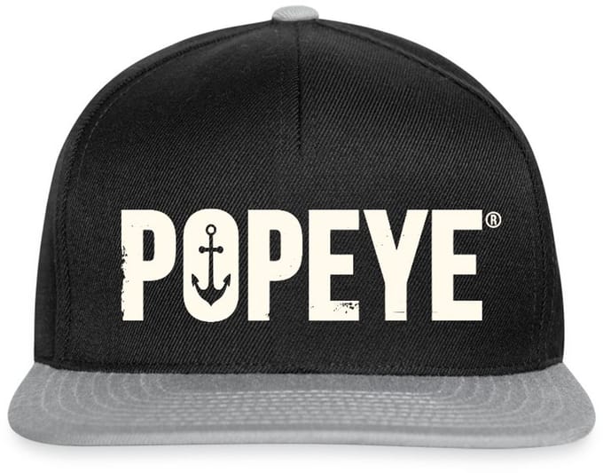 Popeye White Titel Snapback cap