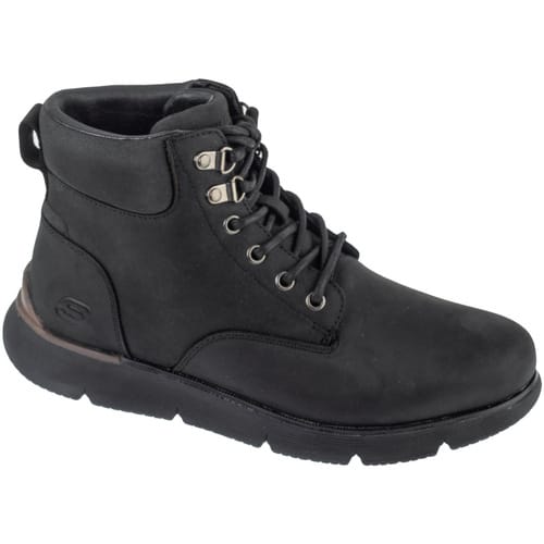 Skechers Augustino heren veterboot - Zwart - Maat 41