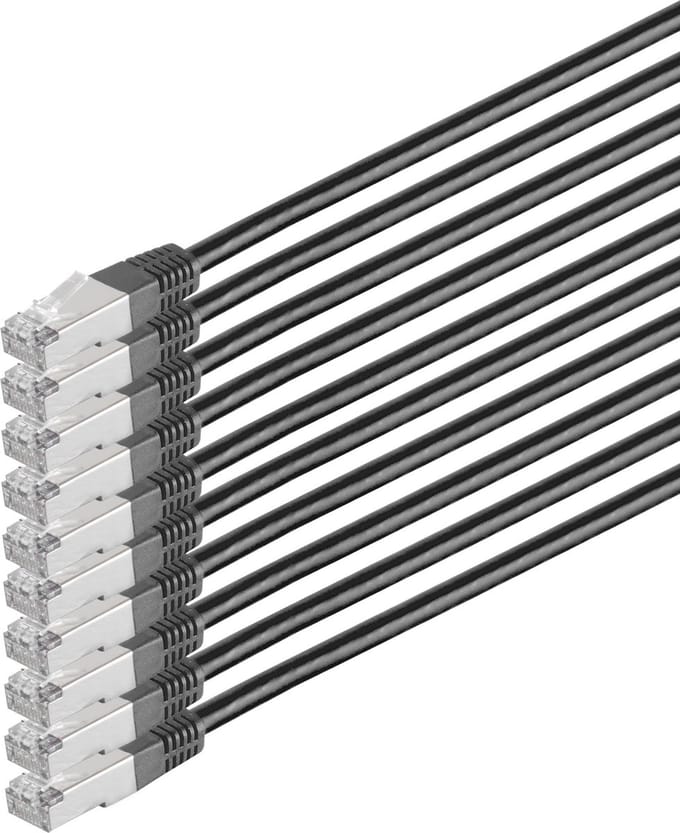 Patchkabel cat 6 S/FTP PIMF HF VE10 schwarz 0,25m