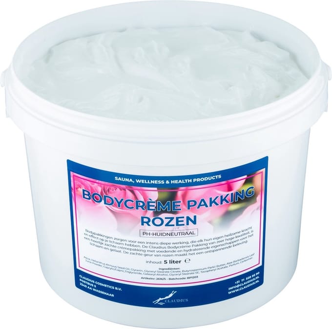 Bodycrème Pakking Rozen - 5 liter