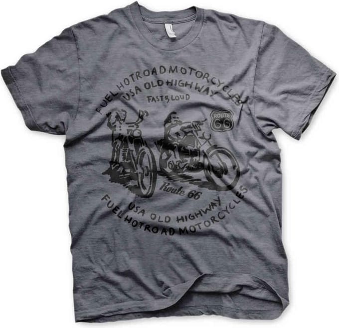 Route 66 Heren Tshirt -S- FUEL Grijs