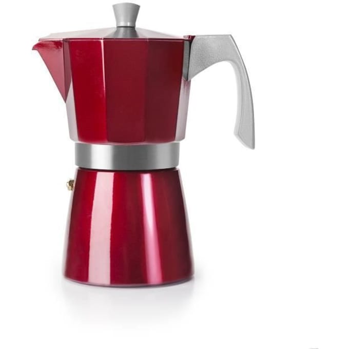 Cafetière - Ibili - Evva Red - 3 Tasses - 150 ml - Fonte d'Aluminium - Induction rouge