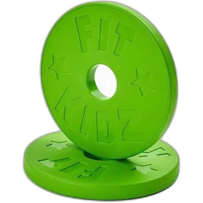 Olympisch gewichthefschijf voor kinderen Fit & Rack Bumpers (x2)