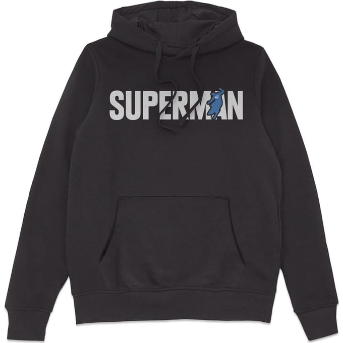 DC Comics Superman Hoodie Man Of Steel Hoodie - Black - L