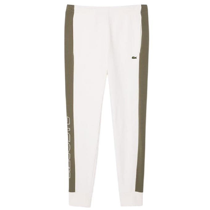 Lacoste Heren Sweatbroek Kleurblok (Crème)
