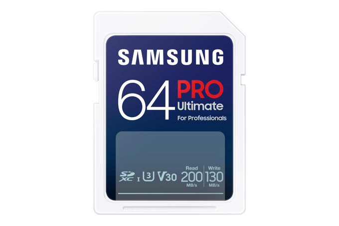 Samsung PRO Ultimate - SD Kaart - 200 & 130 MB/s - 64 GB