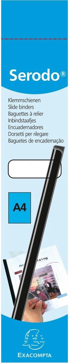 Exacompta Doos 25 Serodo bindruggen 3mm capaciteit 30 bladen A4. - Transparant - 397080E