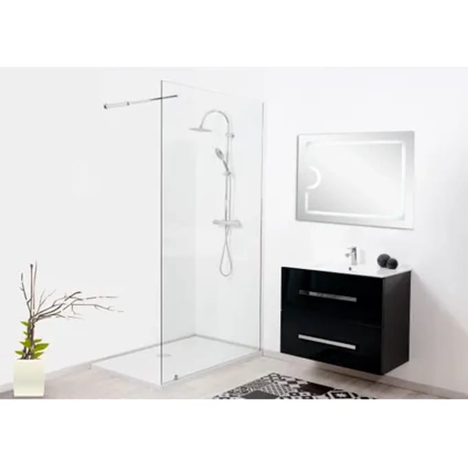 Aquavive Inloopdouche Samos 120x210cm - Chroom Profiel - 6 Mm Helder Glas