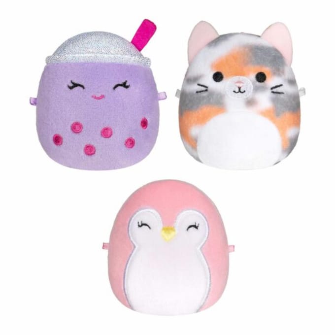 MICROMALLOWS - 3 Pack Plush Squishmallows (Piper, Niamh, Tahoe) 6cm
