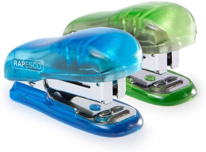 Bug Mini Stapler - 12 Vel Capaciteit - Transparant - Inclusief Nietjes