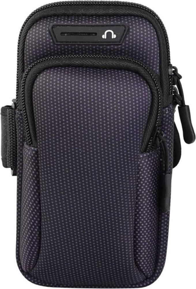 New Age Devi - Hardloop-Telefoonhouder-Armband-Tas | Zwart | Universeel