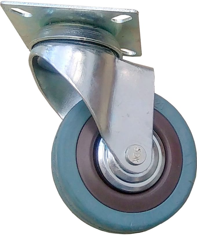 Rader Serie - Zwenkwielset - 75 mm - Kunststof/Gummi - Anticorrosiebehandeling