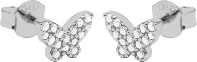 Karma Oorbellen Zirconia Symbols Butterfly | Zilver