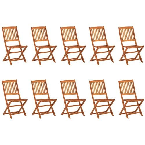 vidaXL - 11-delige - Tuinset - 280x90x75 - cm - massief - acaciahout
